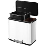 Hailo pedal bin oko duo plus size L 17+9 l white 0630-230