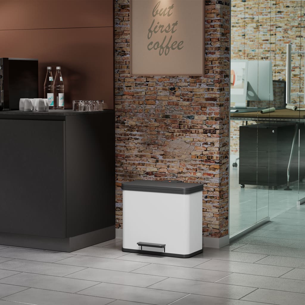 Hailo pedal bin oko trio plus size l 3x9 l white 0633-230