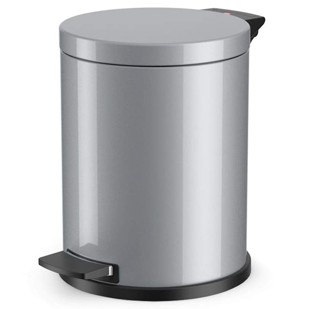 Hailo hailo pedal bucket with galvanized inner bucket solid m 12 l silver