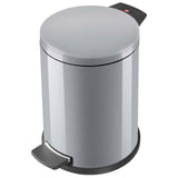 Hailo hailo pedal bucket with galvanized inner bucket solid m 12 l silver