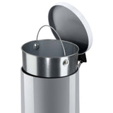 Hailo hailo pedal bucket with galvanized inner bucket solid m 12 l silver