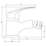 Schütte Schütte bide Mixer Athos in krom -obarvano