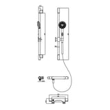Schütte Schütte duschgrupp Set Aqua 2 Save Chrome -färgad