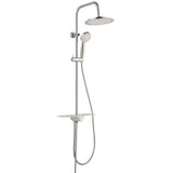 Schütte schütte pioggia set di doccia con altopiano Aquastar White e Chrome -colorato
