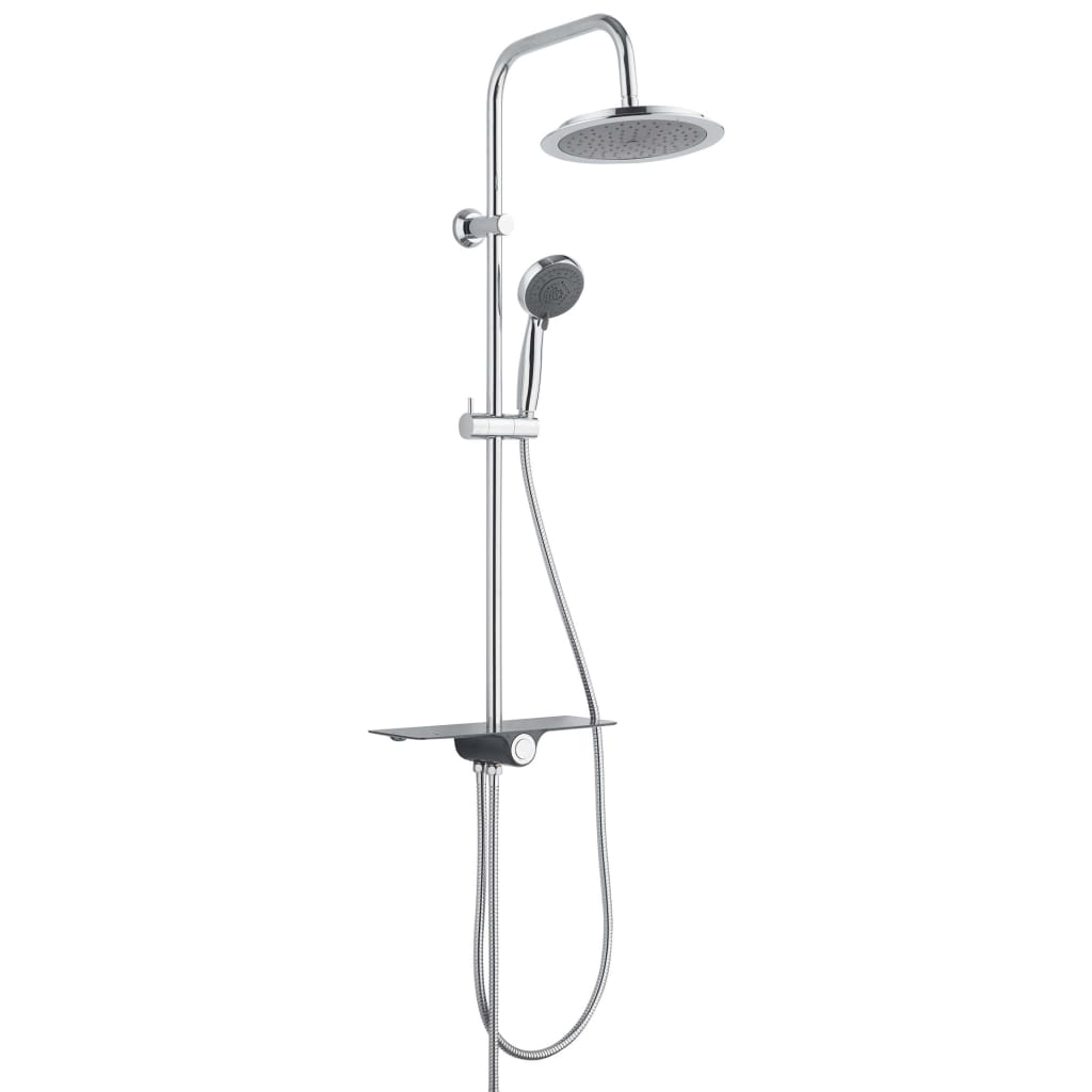 Schütte schütte pioggia set di doccia con altopiano Aquastar antracite cromo color cromo