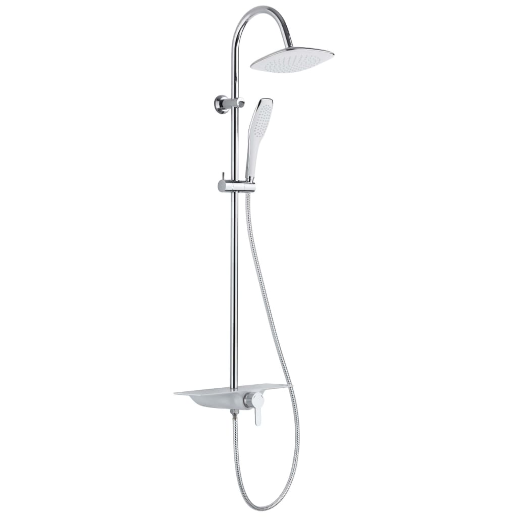 Schütte schütte pioggia set di doccia con mixer e piastra navigabile cromata-white
