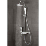 Schütte schütte pioggia set di doccia con mixer e piastra navigabile cromata-white