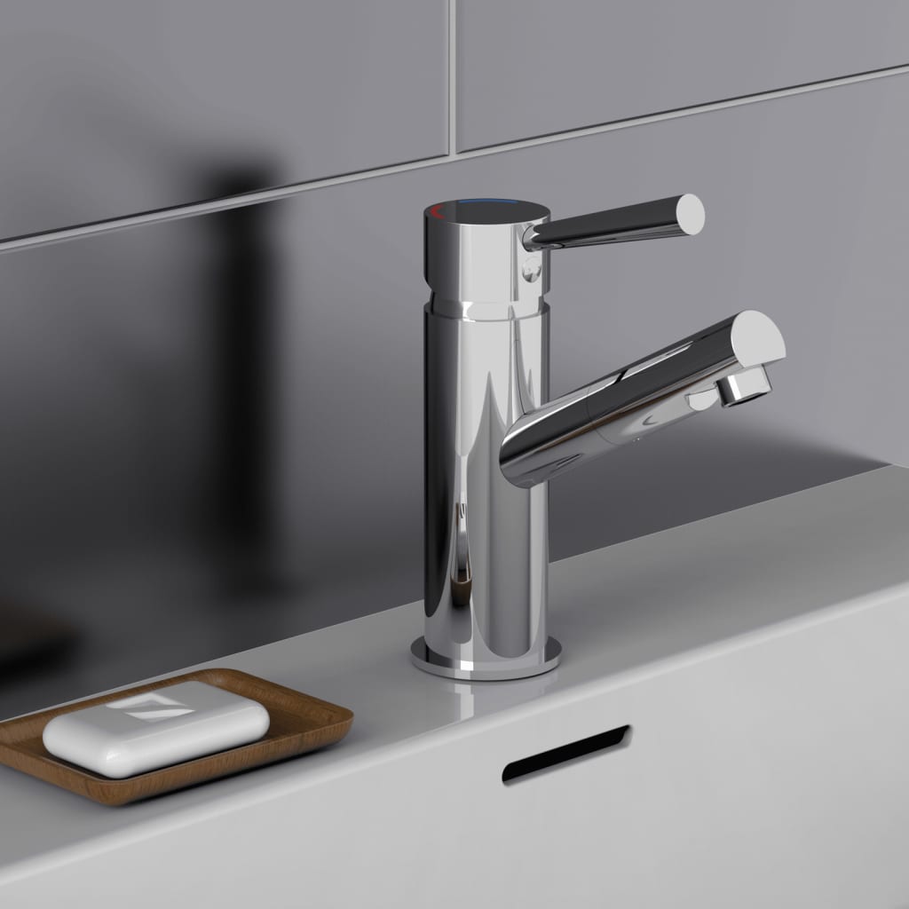 Schütt Schütt Washbasin gemëscht Aktolm Chrom -Colorored