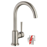 Schütte schütte eenknops mixer con look in acciaio inossidabile a bassa pressione in cornwall rotondo