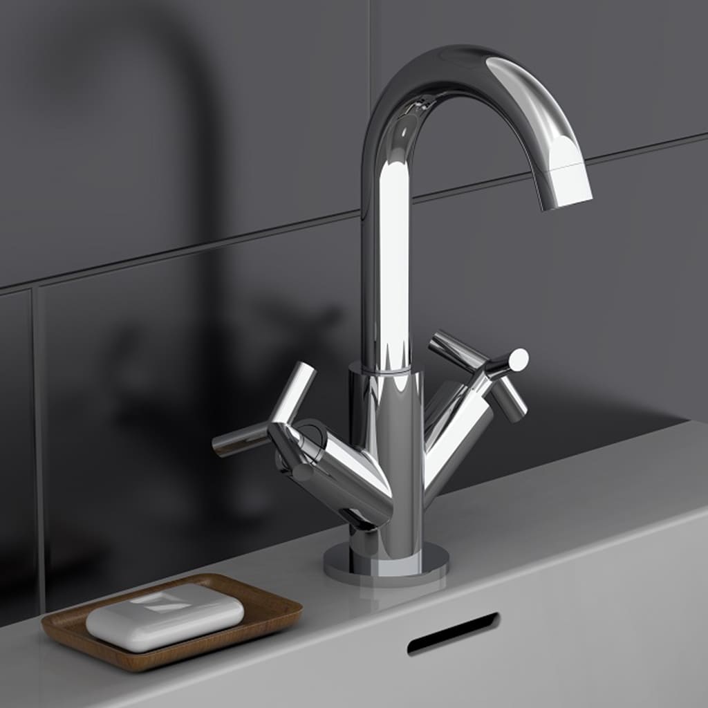 Schütte Schütte Washbasin Mešani žerjav Dva -buttons Eliot Chrome -Cororored