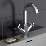 Schütte Schütte Washbasin Mešani žerjav Dva -buttons Eliot Chrome -Cororored