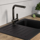 Mixer schütte schütte eenknops con un colore di grafite lucido ad alto spout rio