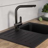 Mixer schütte schütte eenknops con un colore di grafite lucido ad alto spout rio