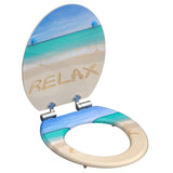 Schütt Toilette Sëtz mat mëllen-zou-relax
