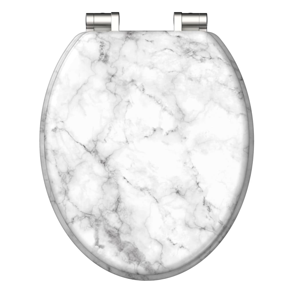 Schütt Toilette Sëtz mat mëllen-zoue Marmor Steen
