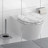 Schütt Toilette Sëtz mat mëllen-zoue Marmor Steen