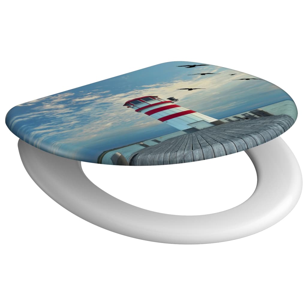 Asiento de inodoro Schütte con faro de cierre suave