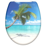 Schütte toilet seat with soft-close Carribean Duroplast with print