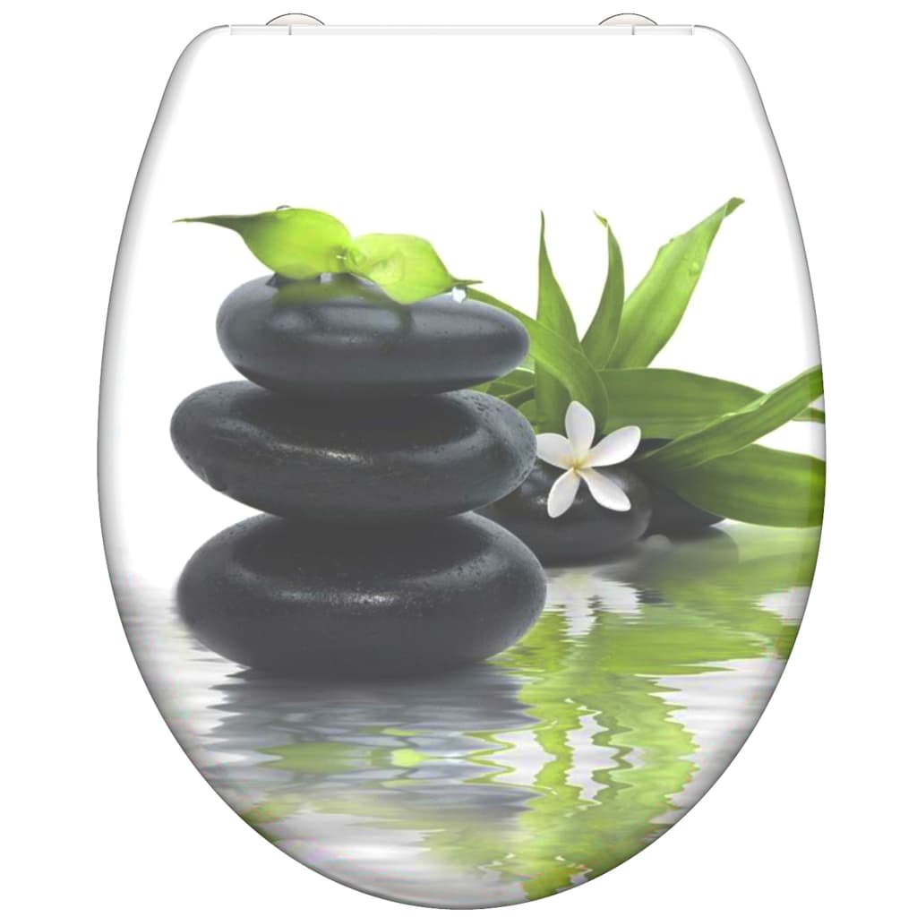 Schütte toilet seat with soft-close jasmin duroplast with print