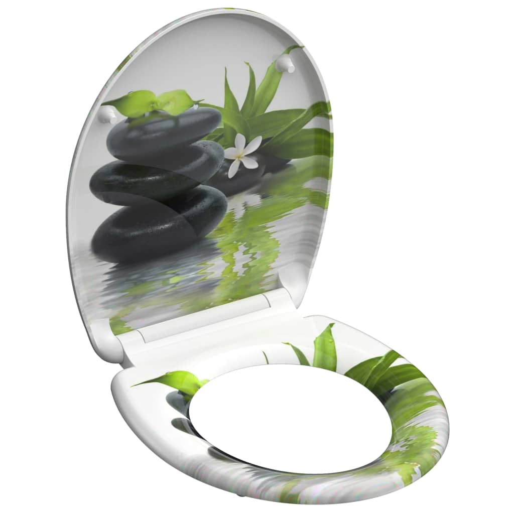 Schütte toilet seat with soft-close jasmin duroplast with print