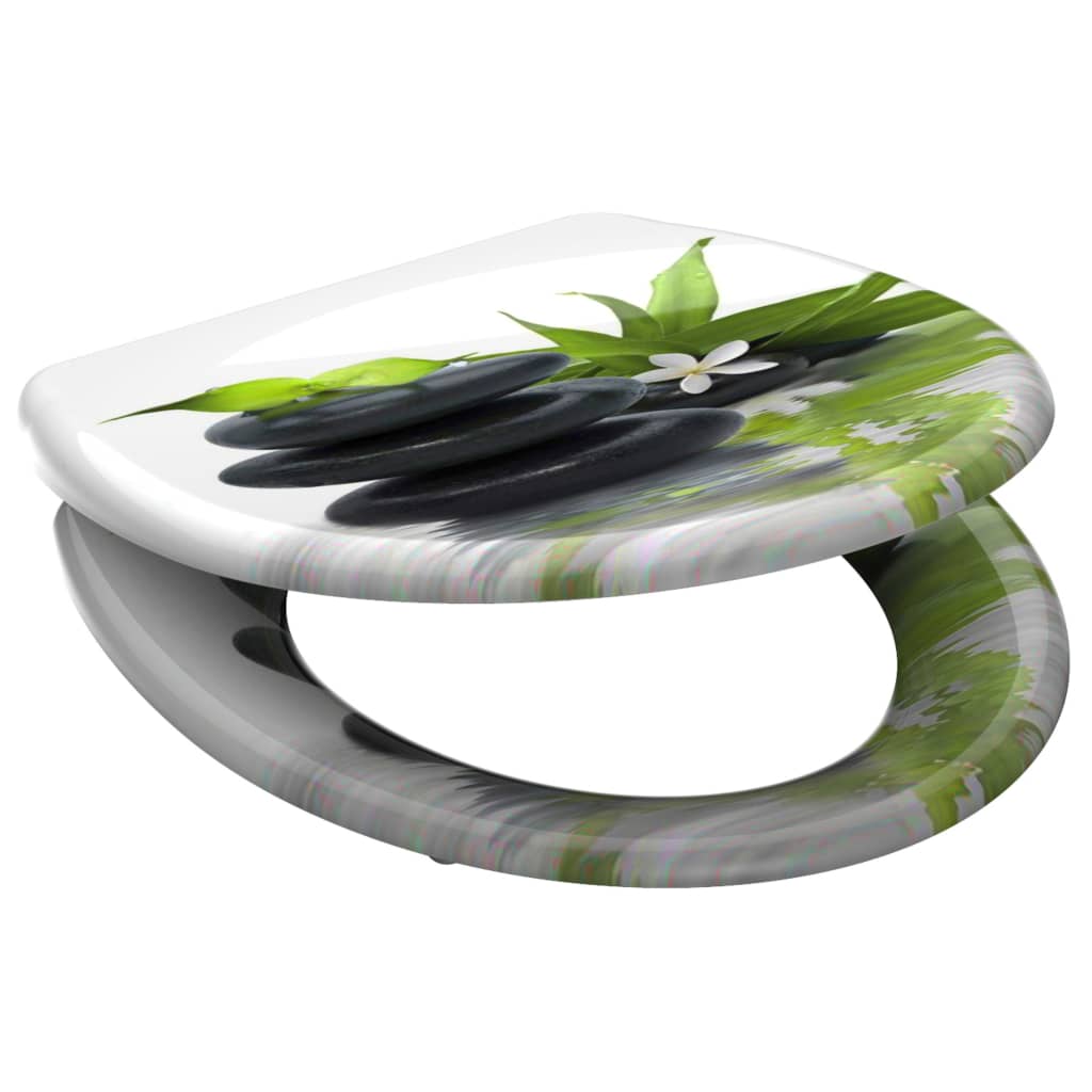Schütte toilet seat with soft-close jasmin duroplast with print
