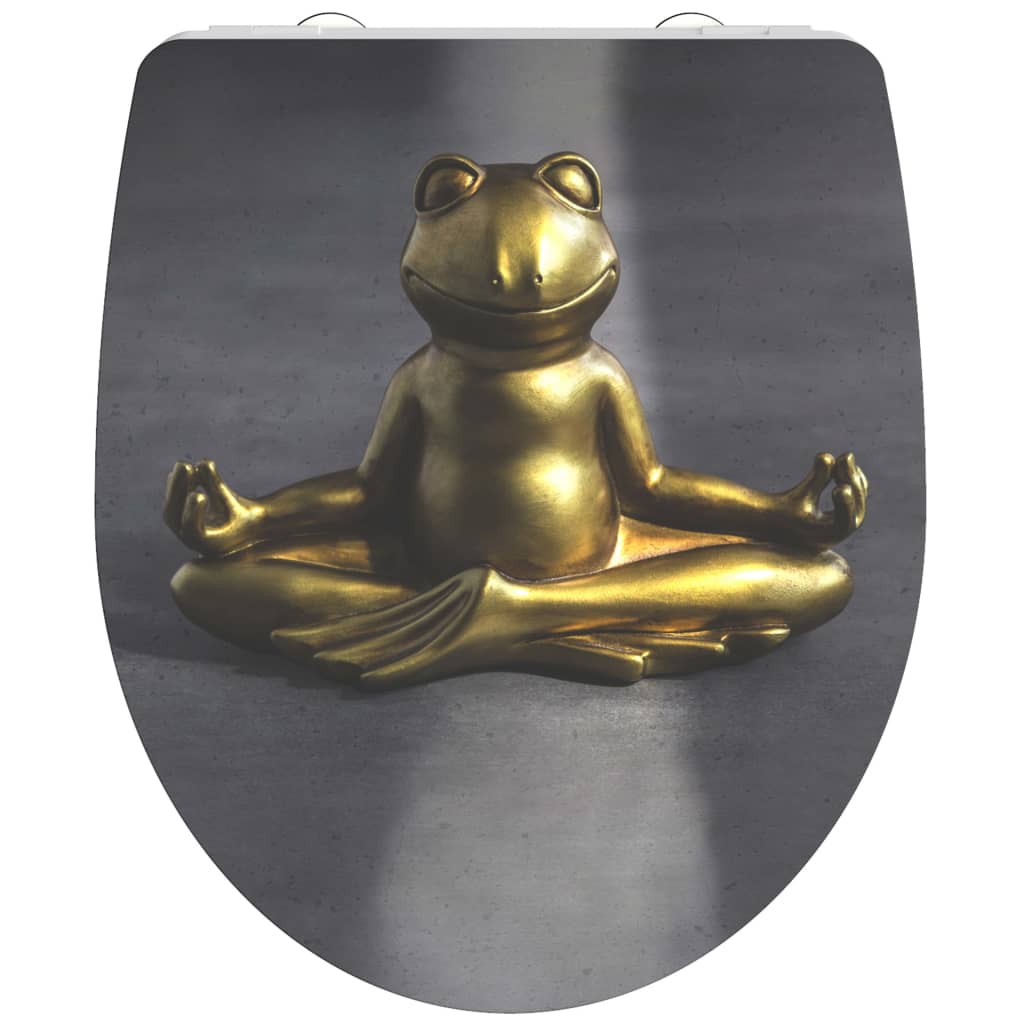 Schütte toilet seat with soft-close relaxing frog duroplast high gloss