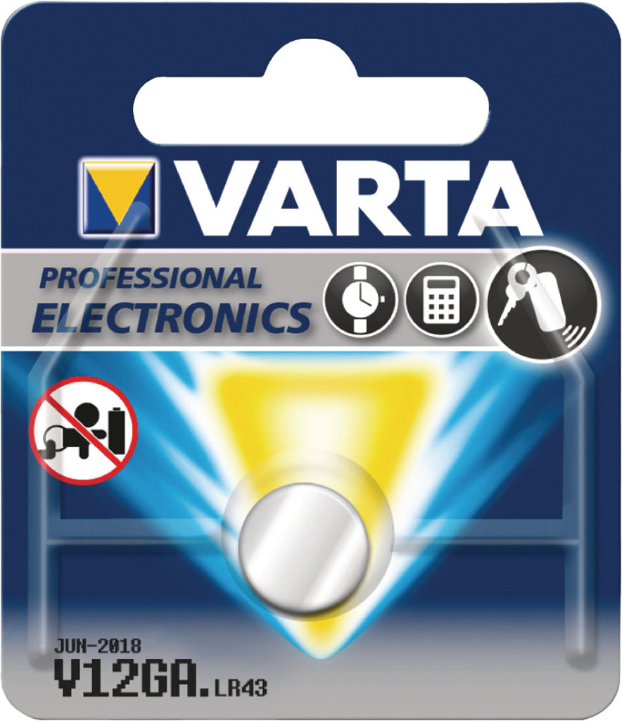 VARTA Knäppchen Zell Batterie DUN V12GA LR43
