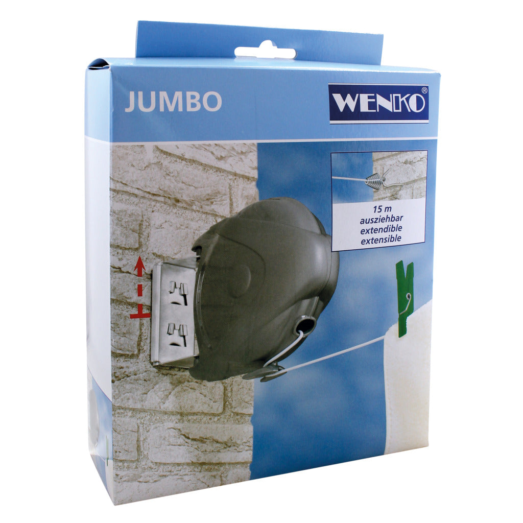 WENKO Jumbo Extendable washing line 15m