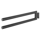 Porta di asciugamano tigre a 2 braccia in grassetto nero