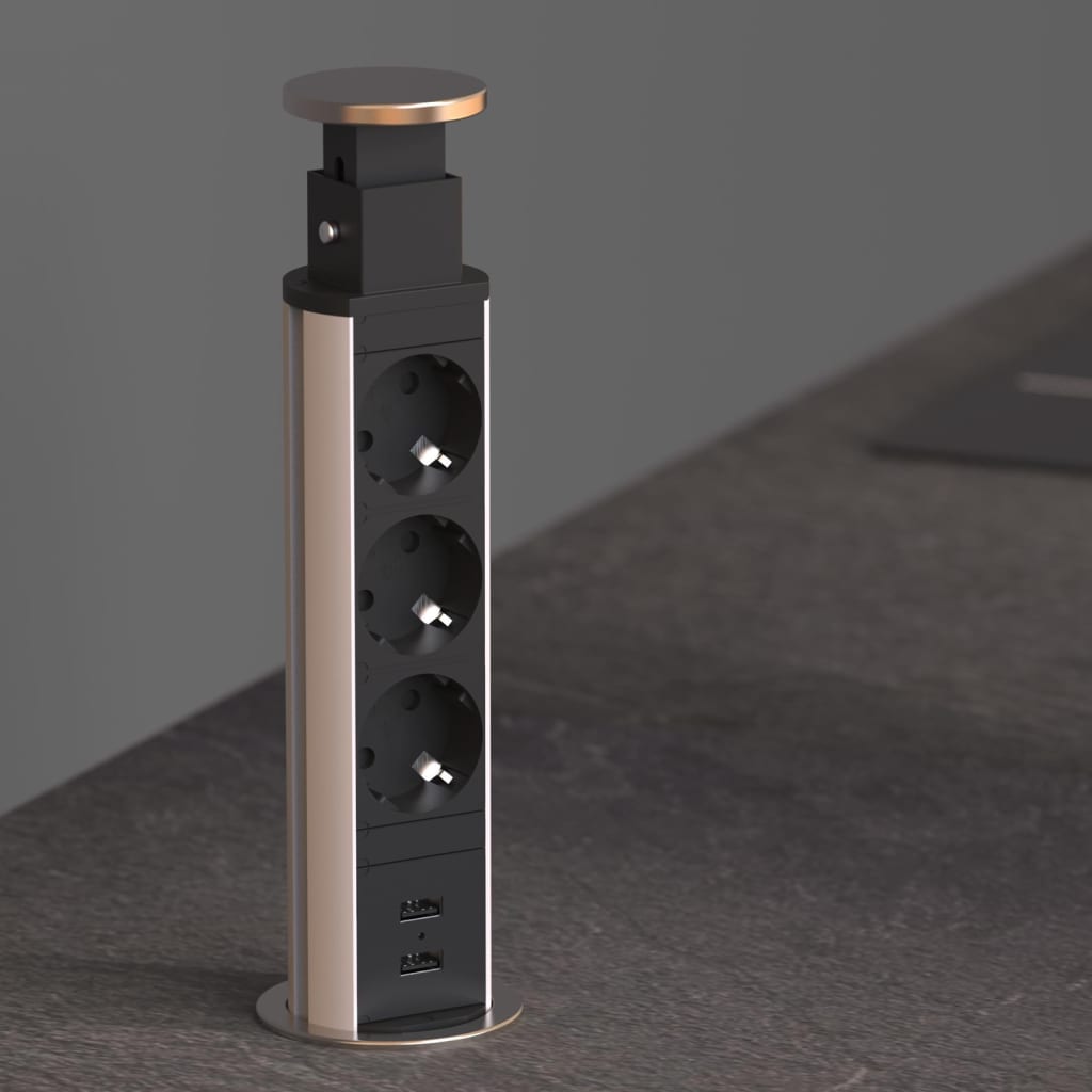 Schütte Socket built -in triple E1 Black