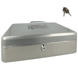 Westcott ac-e51002-zi geldkist 301x242x91mm zilvergrijs, kunststof inzet met 5 vakken