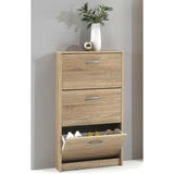 FMD FMD shoe cabinet with 3 tilting compartments oak -colored
