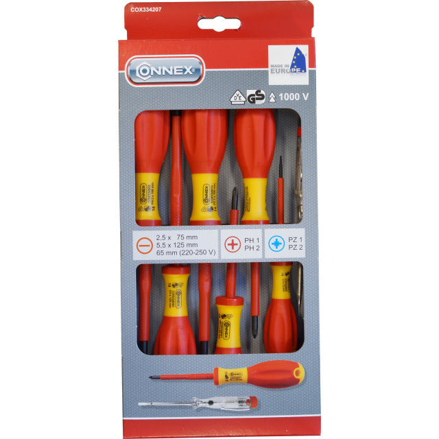 Connex Cox334207 7-piece screwdriver set 1kv 2c