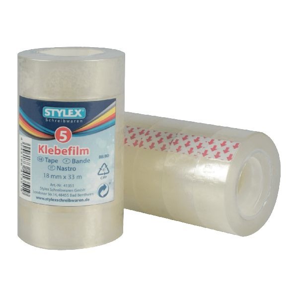 Stylex adhezivní páska 18 mmx3m 5 kusů