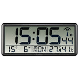 Hama Digital Radio -Driven Wall Clock Jumbo Black