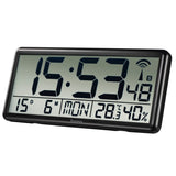 Hama Digital Radio -Driven Wall Clock Jumbo Black