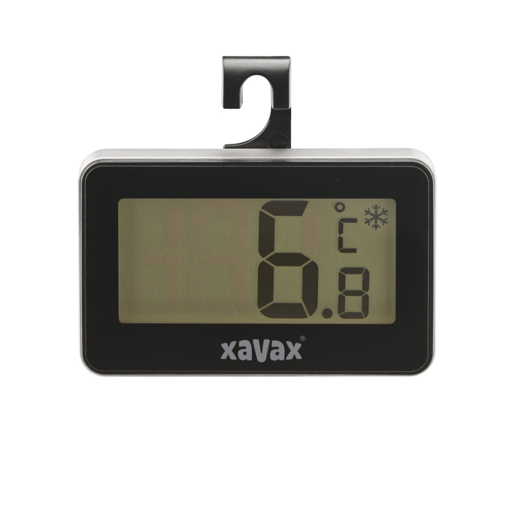 Xavax digitale thermometer voor koelkast vrieskast en vrieskist zwart