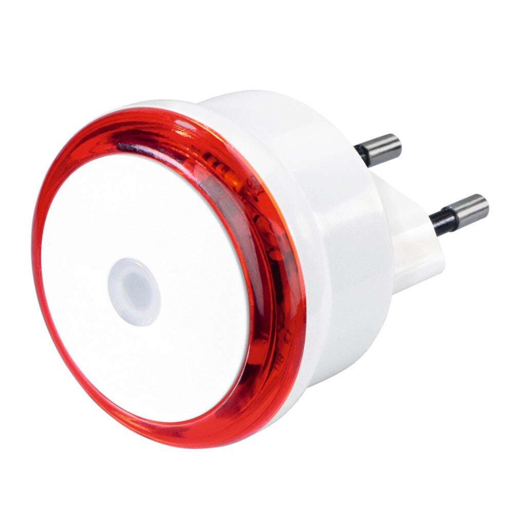 Hama LED Night Light Basic z vtičnim razdelkom Twin Energy. Rdeča