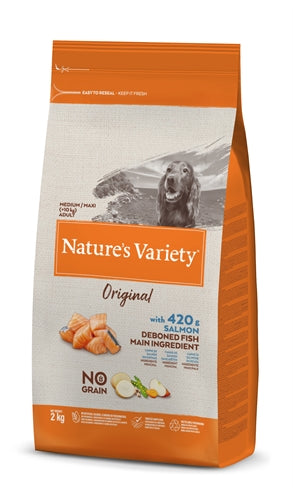 Nature Variety Original Erwachsener Medium Maxi Lachs ohne Getreide