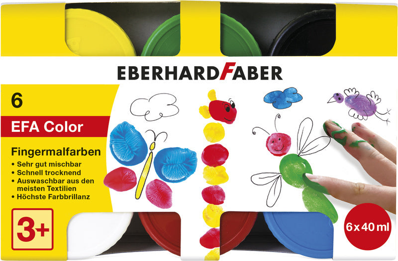 Eberhard Faber EF-578606 prstna barva 6 barv 6x40ml