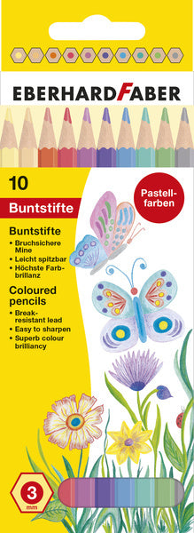 Eberhard Faber EF-514810 Fargede blyanter Pastellfarge 10 stykker