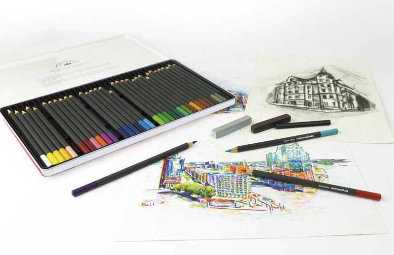 Eberhard Faber EF-516012 Scatola di cartone a matita Aquarel di 12 pezzi con pennello