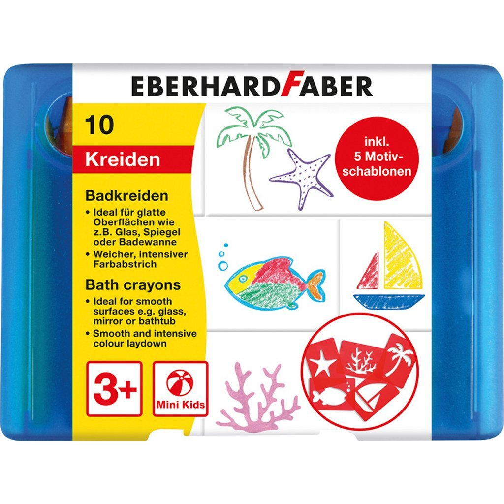 Eberhard Faber EF-524110 Bath chalk 10 pieces storage box incl. 5 patterns