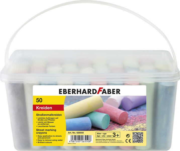Eberhard Faber EF-526550 Secchio di gesso sul marciapiede con 50 gesso