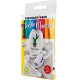 Eberhard Faber Textielmarker 8 pieces in case + 4 stencils with templates