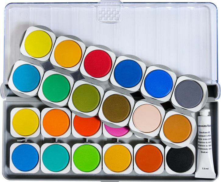Eberhard faber ef-578324 verfdoos winner 24 kleuren + mengpalet