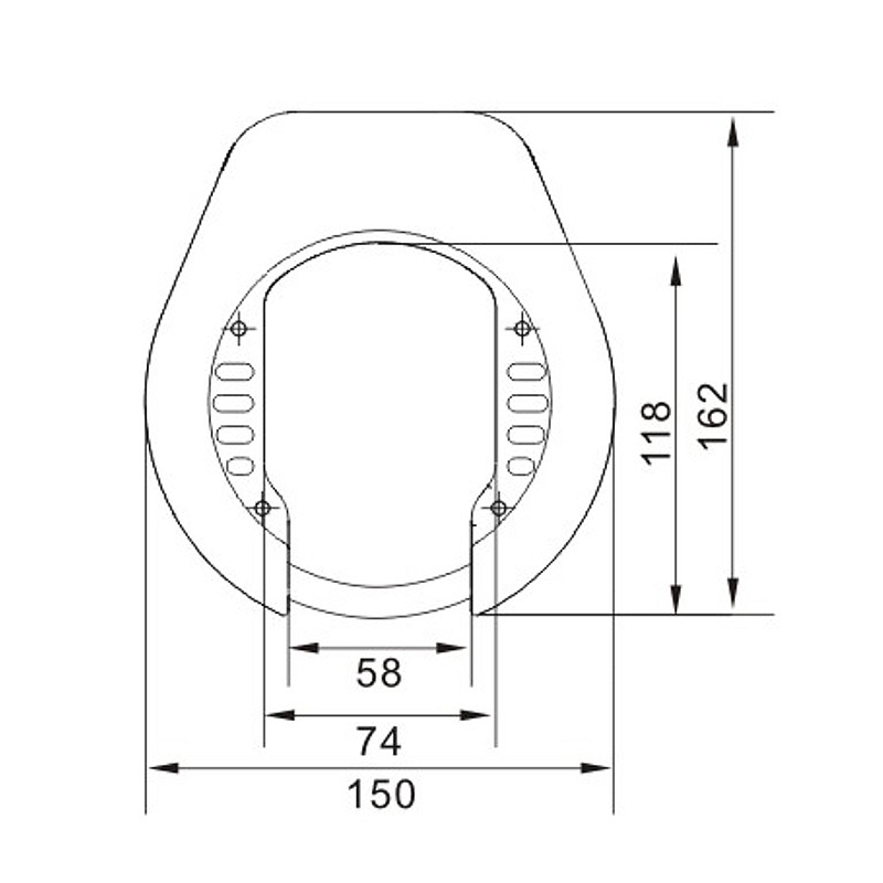 Lynx Art 2 Ring lock - Safety guarantee - Terminated steel - Including insert chain - 2 keys - Fasteners