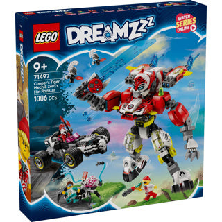 Lego Dreamzzz 71497 Coopers Tigermecha and Zero's Hot Rod Auto