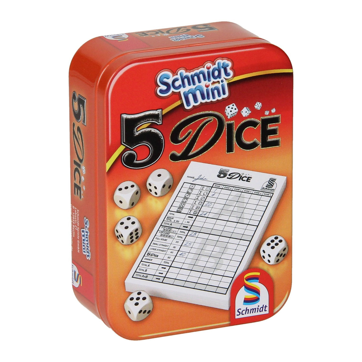 Gioco da dadi a 5 dadi in lattina