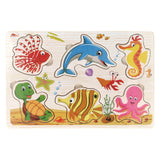 Wooden stud puzzle theme, 6st.